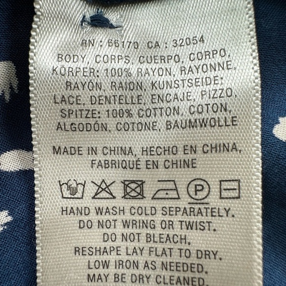 NWOT Anthropologie Maeve Hiver Blue 3/4 Sleeve Boho Peasant Blouse Size 4 - Picture 11 of 13